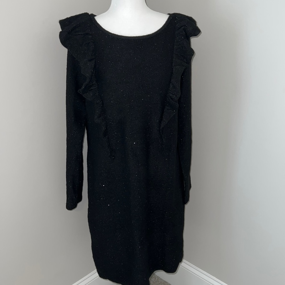 Lilly Pulitzer Ruth Sequin Sweater Dress NWT Black Medium